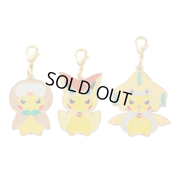 Photo1: Pokemon Center Tohoku 2017 Renewal Opening Poncho Pikachu Series Metal Charm (1)