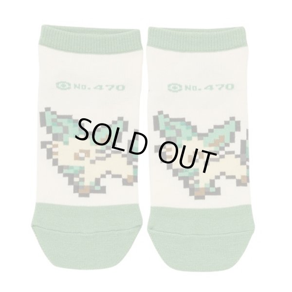 Photo1: Pokemon Center 2019 Eevee DOT COLLECTION Leafeon Socks for Women 23 - 25 cm 1 Pair (1)