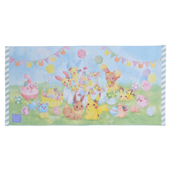 Photo1: Pokemon Center 2019 Easter Garden Party Mini Bath towel (1)