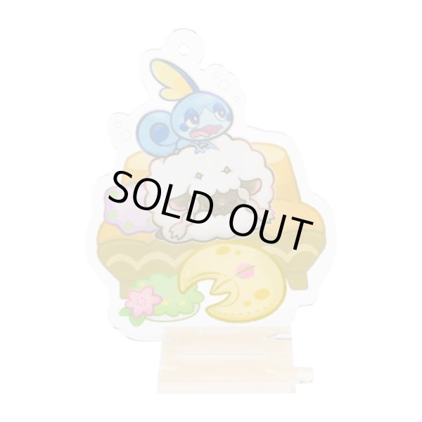 Photo1: Pokemon Center 2019 Snorlax's yawn Acrylic Stand Key Chain Wooloo Sobble ver. (1)