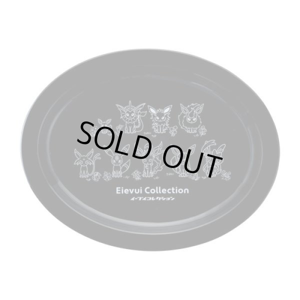 Photo1: Pokemon Center 2021 Eievui Collection Melamine plate Black (1)