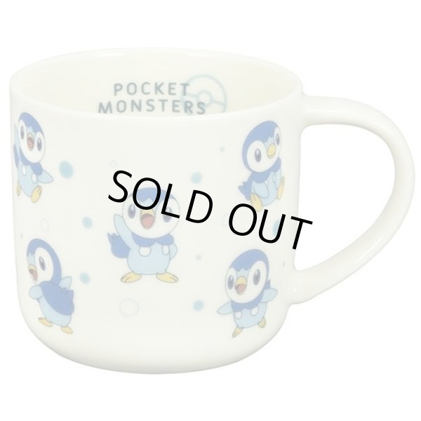 Photo1: Pokemon 2022 Mug cup Piplup Polka dot ver. 350 ml (1)