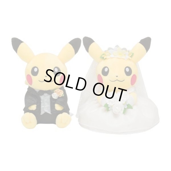 Photo1: Pokemon Center 2022 Pokemon Garden Wedding Boxed Pikachu Pair Plush doll (1)