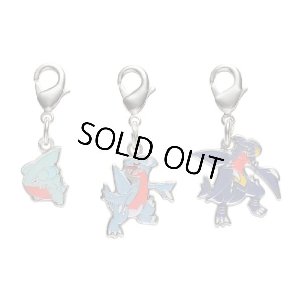 Photo1: Pokemon Center 2022 Metal Charm # 443 444 445 Gible Gabite Garchomp (1)