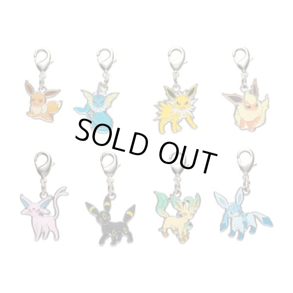 Photo1: Pokemon Center 2022 Metal Charm # 133 134 135 136 196 197 470 471 Eevee Evolutions 8 pc 2022 ver. (1)