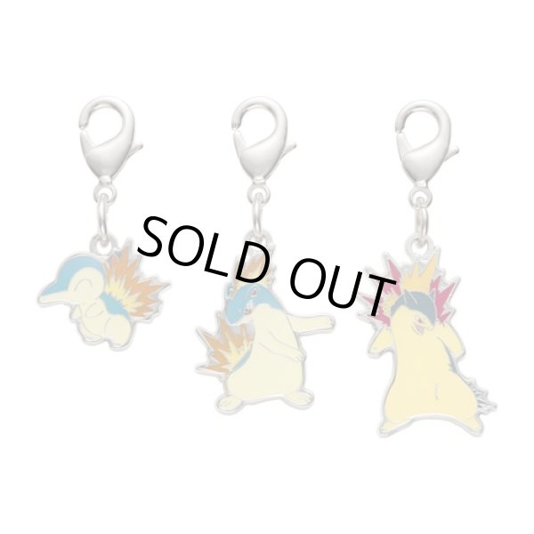 Photo1: Pokemon Center 2022 Metal Charm # 155 156 157 Cyndaquil Quilava Typhlosion (1)