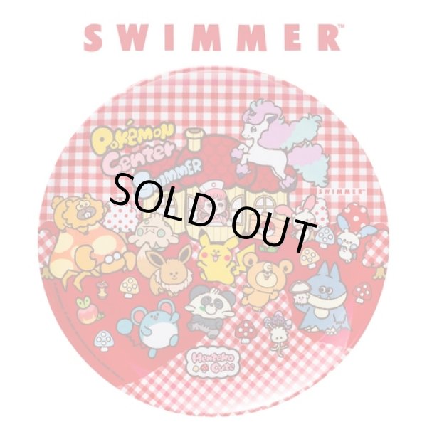 Photo1: Pokemon Center 2022 SWIMMER Henteko Cute Melamine plate (1)