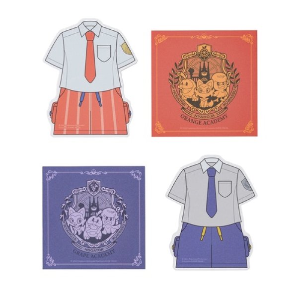 Photo1: Pokemon Center 2022 Scarlet Violet Memo pad GRAPE ORANGE ACADEMY (1)