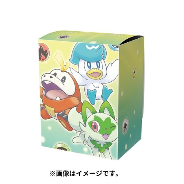 Pokemon Center Original Card Game Flip Deck Case Sprigatito Fuecoco Quaxly