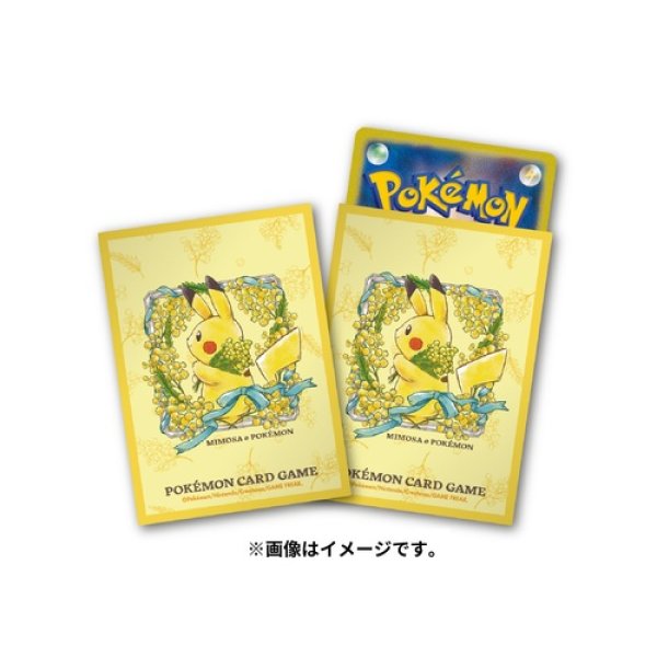 Photo1: Pokemon Center Original Card Game Sleeve MIMOSA e POKEMON 64 sleeves (1)