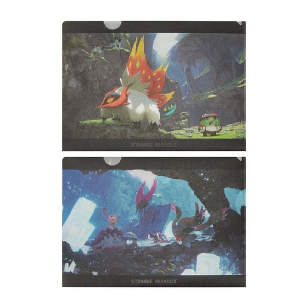 Photo1: Pokemon Center 2024 STRANGE PARADOX A4 Size Clear File Folder 2pc Ancient (1)