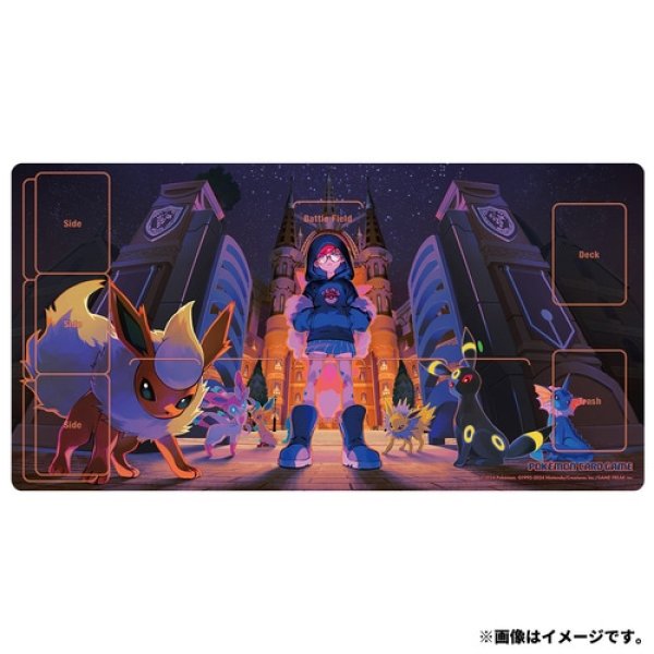 Photo1: Pokemon Center Original Card Game Rubber play mat Cassiopeia (1)