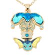 Photo2: Pokemon Center 2024 Pokemon accessory Series Necklace Water Terastal Vaporeon (2)