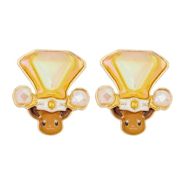 Photo1: Pokemon Center 2024 Pokemon accessory Clips Earrings Normal Terrastal Eevee 2 pcs (1)