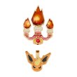 Photo3: Pokemon Center 2024 Pokemon accessory Clips Earrings Fire Terastal Flareon 2 pcs (3)