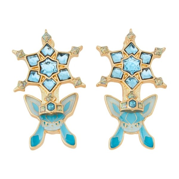 Photo1: Pokemon Center 2024 Pokemon accessory Clips Earrings Ice Terastal Glaceon 2 pcs (1)