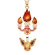 Photo3: Pokemon Center 2024 Pokemon accessory Series Necklace Fire Terastal Flareon (3)