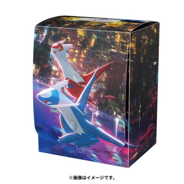 Photo1: Pokemon Center Original Card Game Flip deck case Latias Latios Night view (1)