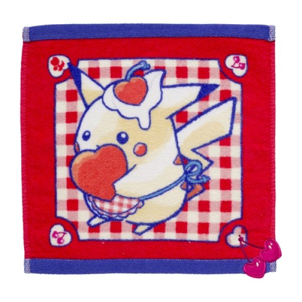 Photo1: Pokemon Center 2024 Hand towel Handkerchief Pikachu and Hearts (1)