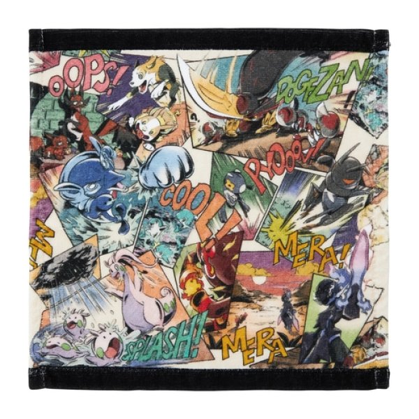 Photo1: Pokemon Center 2024 Hand towel Handkerchief SECRET of MIGHT Comic style (1)