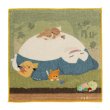 Photo1: Pokemon Center 2024 Hand towel Handkerchief Snorlax and Eevee (1)