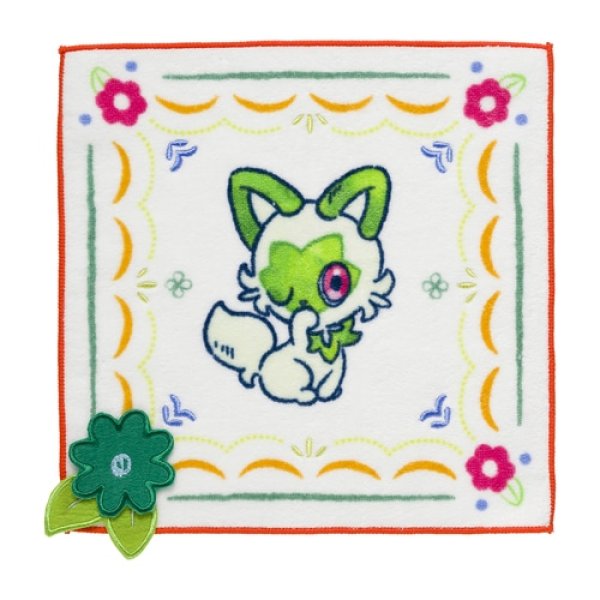 Photo1: Pokemon Center 2024 Hand towel Handkerchief Sprigatito (1)