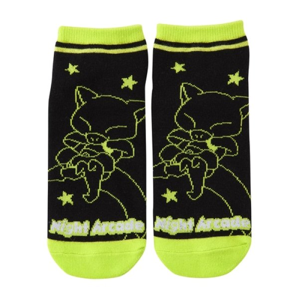 Photo1: Pokemon Center 2024 Socks for Women 23 - 25 cm 1 Pair Short Night Arcade Abra (1)