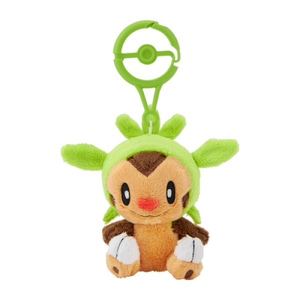 Photo1: Pokemon Center 2024 Plush Mascot with Carabiner Key chain Chespin (1)