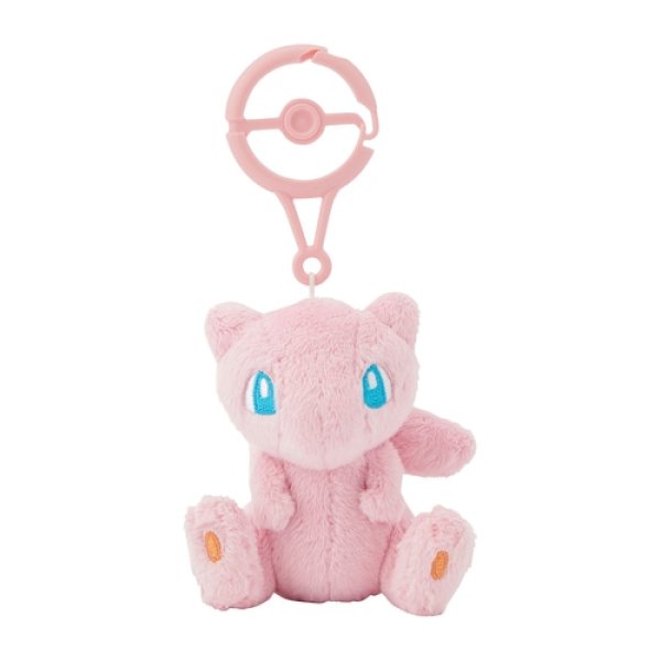 Photo1: Pokemon Center 2024 Plush Mascot with Carabiner Key chain Mew (1)