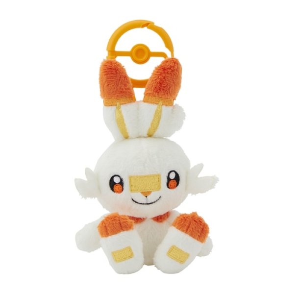 Photo1: Pokemon Center 2024 Plush Mascot with Carabiner Key chain Scorbunny (1)