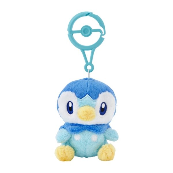 Photo1: Pokemon Center 2024 Plush Mascot with Carabiner Key chain Piplup (1)