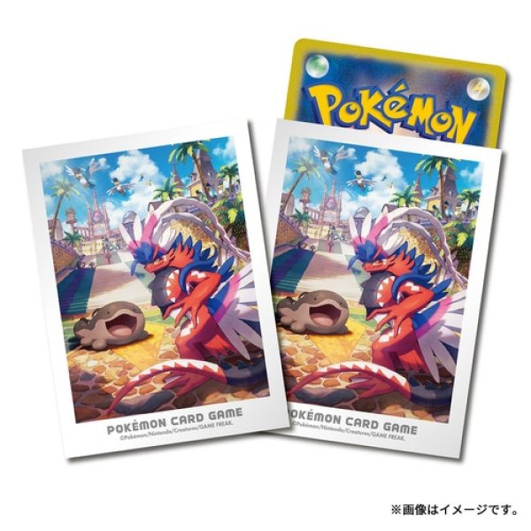 Photo1: Pokemon Center Original Card Game Sleeve Paldea Adventures Koraidon & Clodsire 64 sleeves (1)