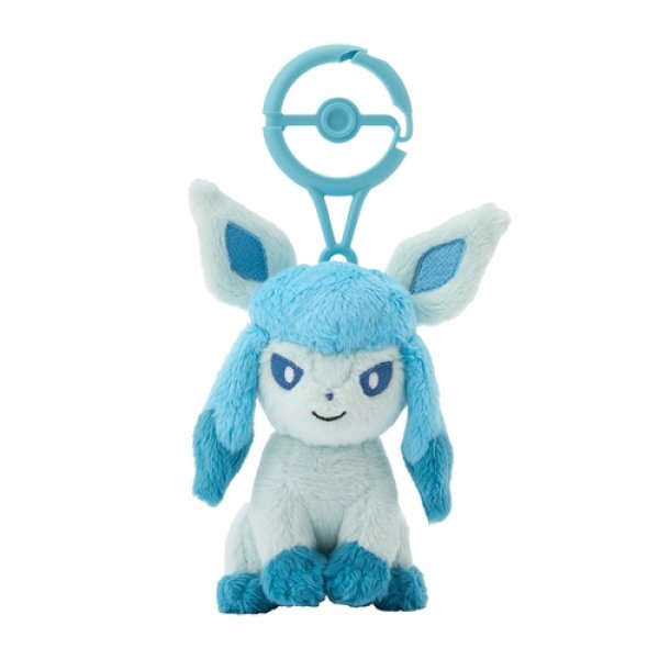 Photo1: Pokemon Center 2024 Plush Mascot with Carabiner Key chain Glaceon (1)