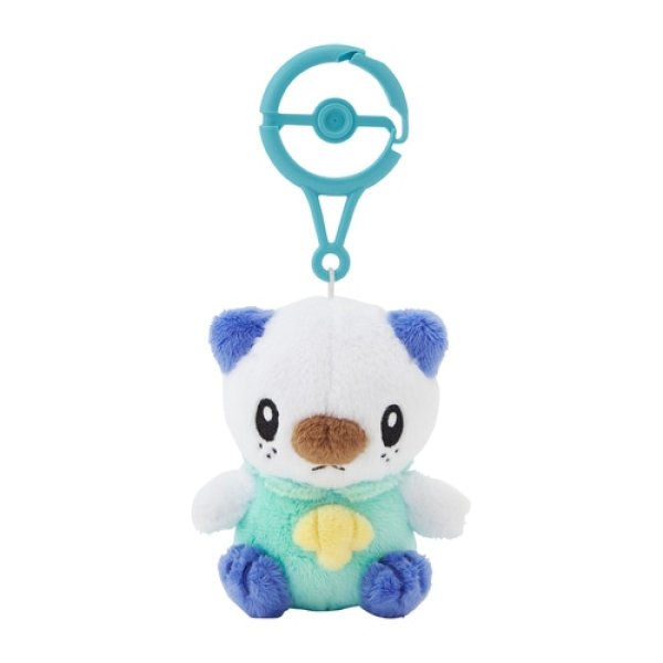 Photo1: Pokemon Center 2024 Plush Mascot with Carabiner Key chain Oshawott (1)