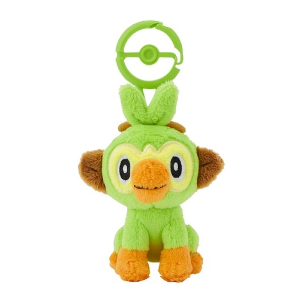 Photo1: Pokemon Center 2024 Plush Mascot with Carabiner Key chain Grookey (1)