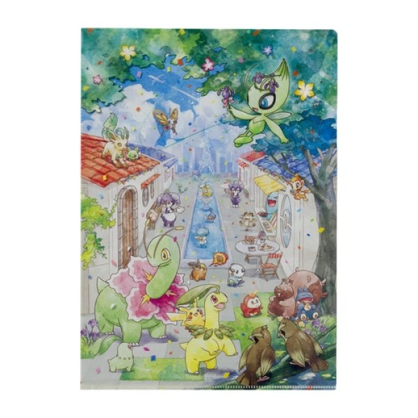 Photo1: Pokemon Center 2024 Celebis Celebration A4 Size Clear File Folder (1)