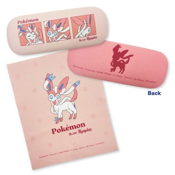 Photo1: Pokemon 2024 Glasses case with cloth Sylveon (1)