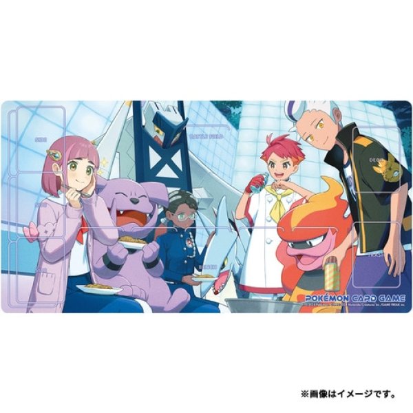 Photo1: Pokemon Center Original Card Game Rubber play mat Pokemon Trainers BLUEBERRY ACADEMY (1)