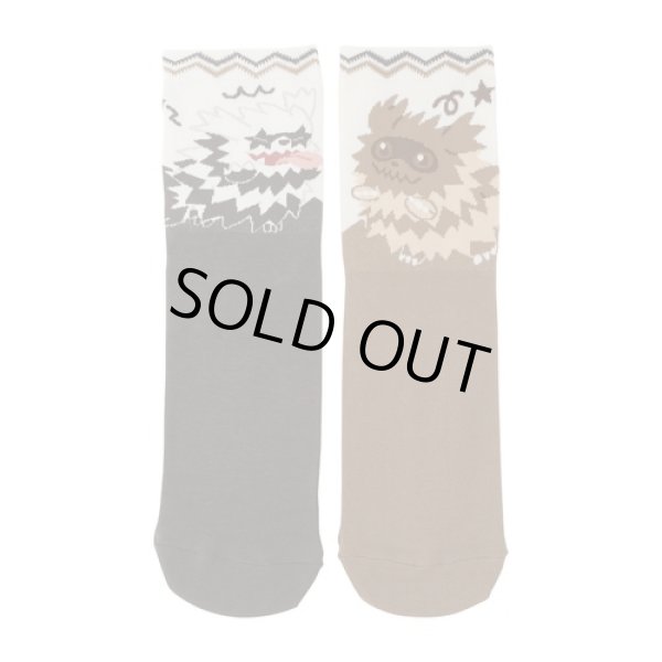 Photo1: Pokemon Center 2025 Similar Companions Socks for Women 23 - 25 cm 1 Pair Zigzagoon (1)