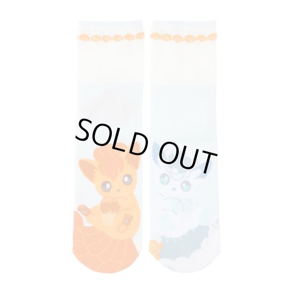 Photo1: Pokemon Center 2025 Similar Companions Socks for Women 23 - 25 cm 1 Pair Vulpix (1)