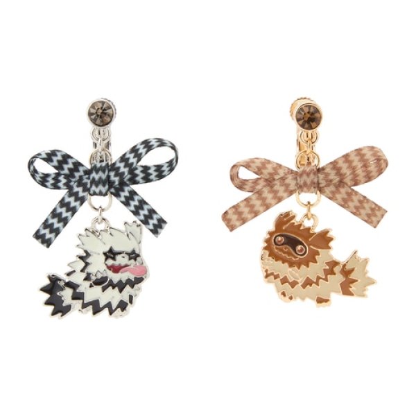 Photo1: Pokemon Center 2025 Similar Companions Clips Earrings Zigzagoon (1)