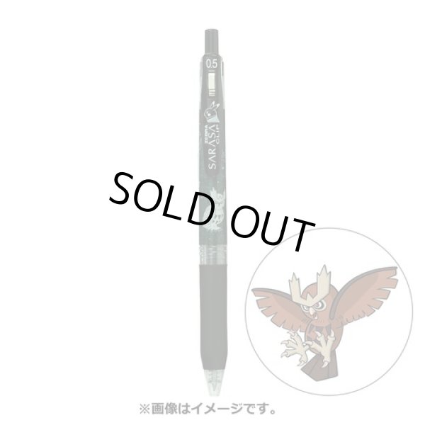 Photo1: Pokemon Center 2022 ZEBRA SARASA Pokemon Shirts Ballpoint pen #164 Noctowl (1)