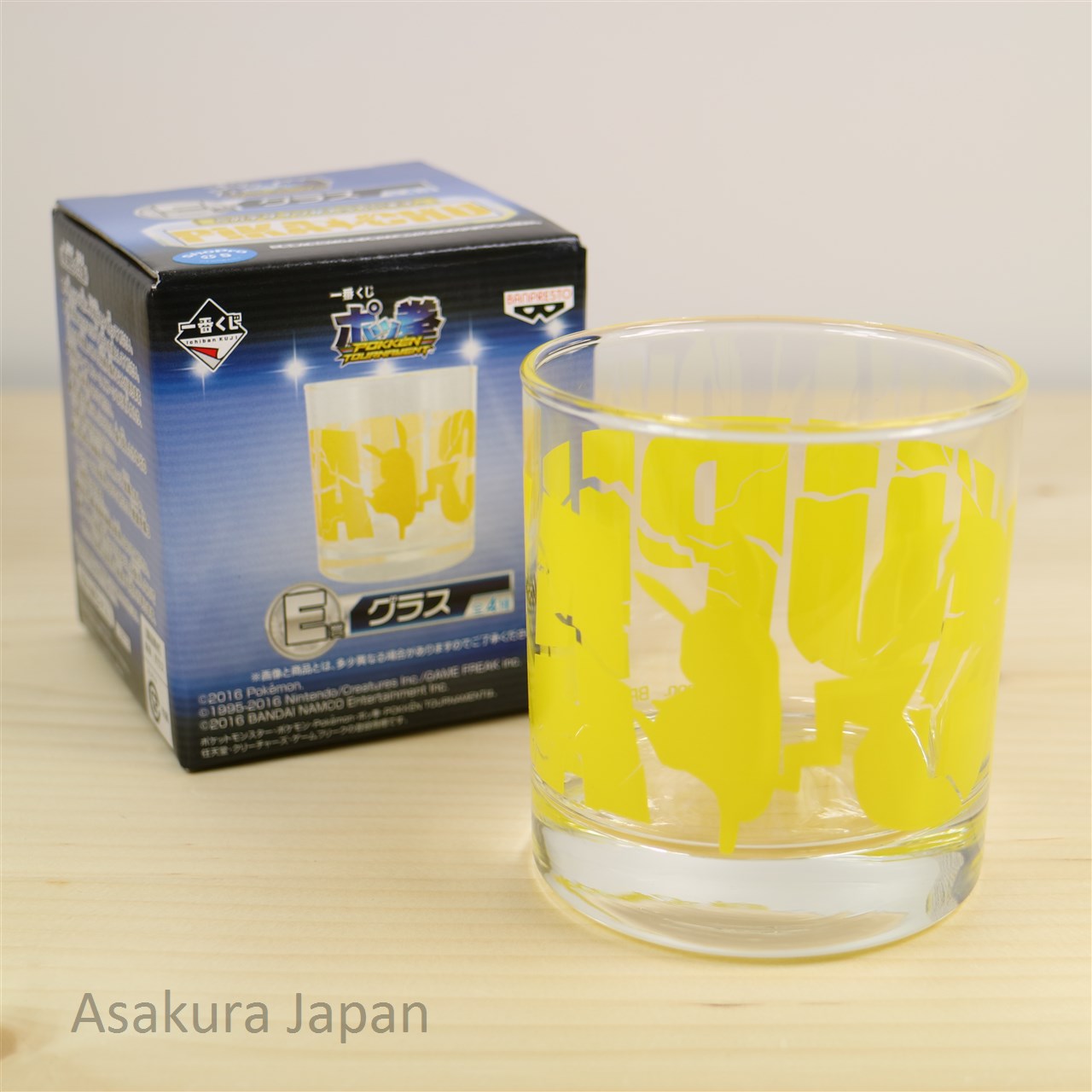 Pokemon Pokken Tournament Ichiban Kuji E Prize Pikachu Glass Cup Banpresto