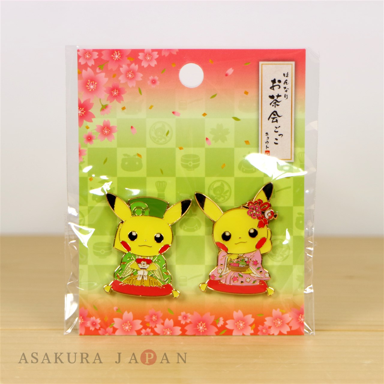 Pokemon Center Kyoto 19 Renewal Open Japanese Tea Party Pikachu Pin Badge Pins Male Female