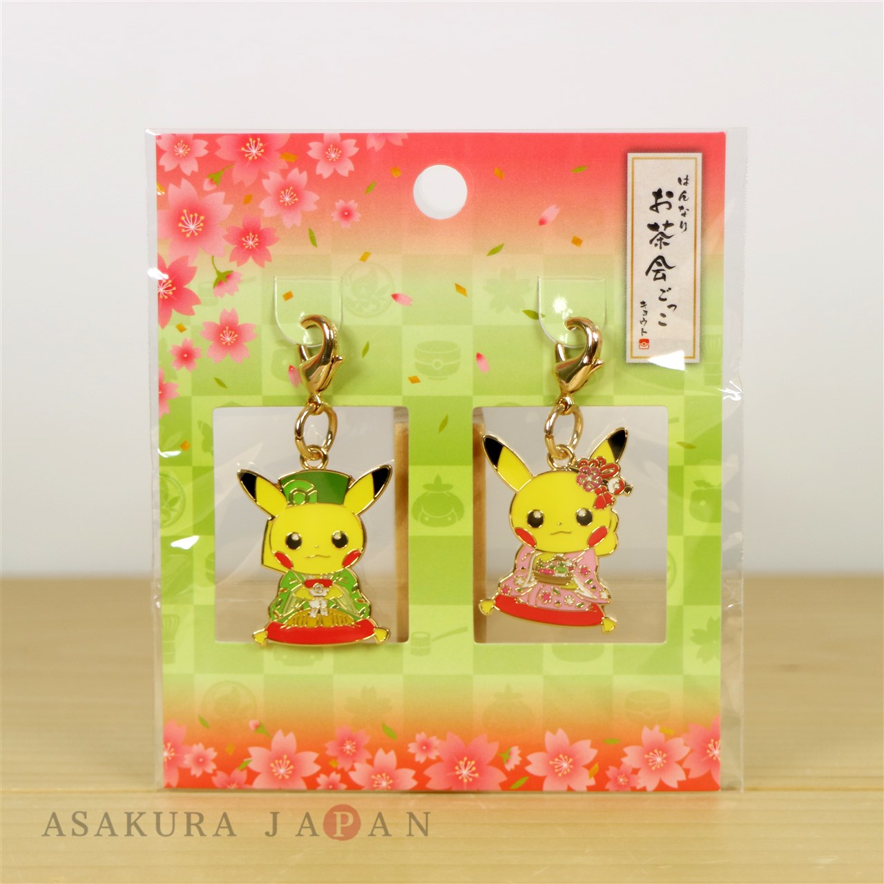 Pokemon Center Kyoto 19 Renewal Open Japanese Tea Party Pikachu Metal Charm Male Female