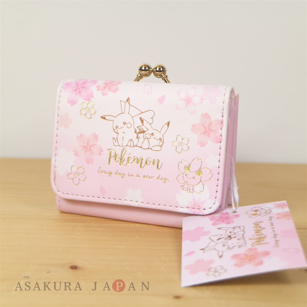Pokemon Center 2020 Pikachu Cherry Blossoms campaign Mini wallet Coin purse