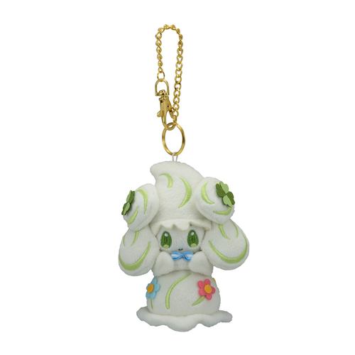 Pokemon Center 2021 Alcremie Mascot Plush Keychain (Matcha Cream)